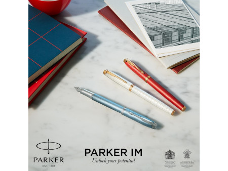 PARKER Stylo à bille rétractable IM PREMIUM Rouge G.T