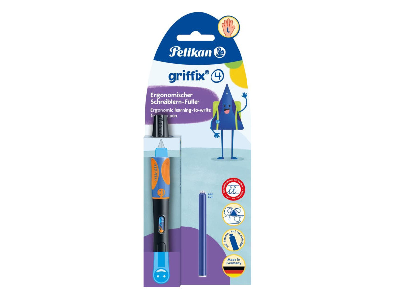 Pelikan Stylo plume griffix Neon Black, pour gauchers