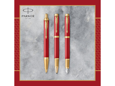 PARKER Stylo à bille rétractable IM PREMIUM Rouge G.T