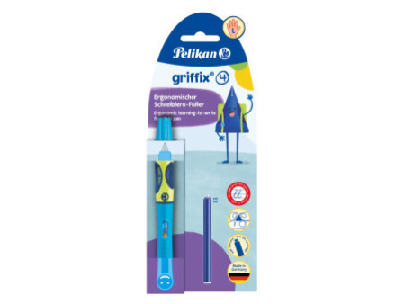 Pelikan Stylo plume griffix Neon Fresh Blue, pour gauchers