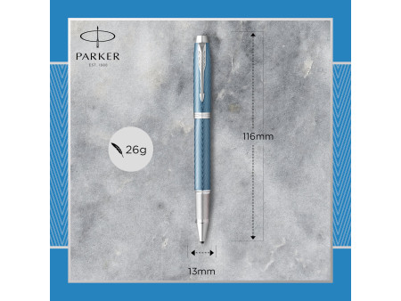 PARKER Stylo roller IM PREMIUM Bleu Clair C.T.