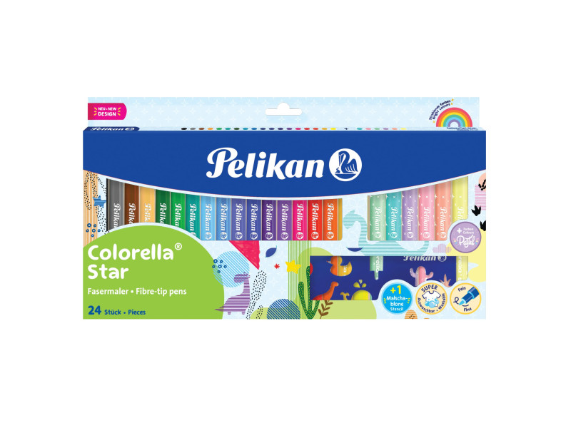 Pelikan Feutre colorella star, étui carton 18+6