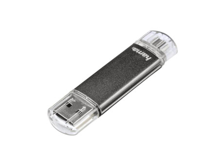 hama Clé USB 2.0 'Laeta Twin', 64 GB, gris
