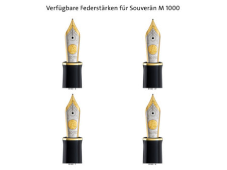 Pelikan Stylo plume 'Souverän 1000', noir/or, F