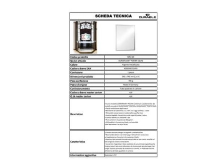 DURABLE Cadre d'affichahe DURAFRAME POSTER, 500 x 700 mm