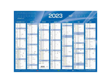 QUO VADIS Calendrier de banque bleu, 135 x 180 mm, 2026