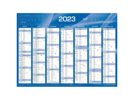 QUO VADIS Calendrier de banque bleu, 135 x 180 mm, 2026