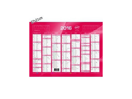 QUO VADIS Calendrier de banque rouge, 270 x 210 mm, 2026