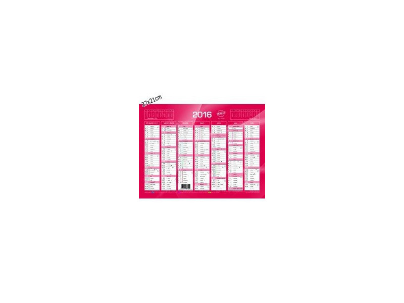 QUO VADIS Calendrier de banque rouge, 270 x 210 mm, 2026