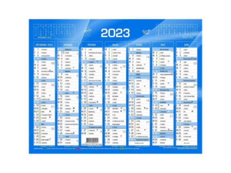 QUO VADIS Calendrier de banque bleu, 430 x 335 mm, 2026