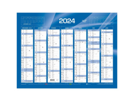 QUO VADIS Calendrier de banque bleu, 550 x 405 mm, 2026