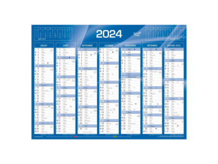 QUO VADIS Calendrier de banque bleu, 550 x 405 mm, 2026