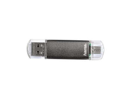 hama Clé USB 2.0 'Laeta Twin', 128 GB, gris