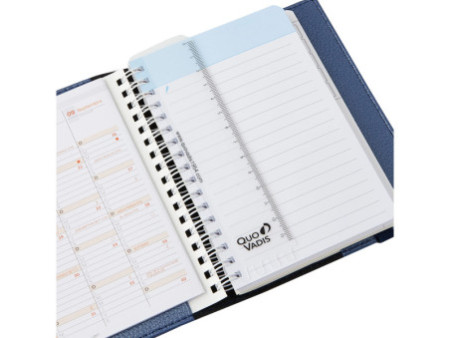 QUO VADIS Agenda Time & Life Pocket, 2026, bleu irisé
