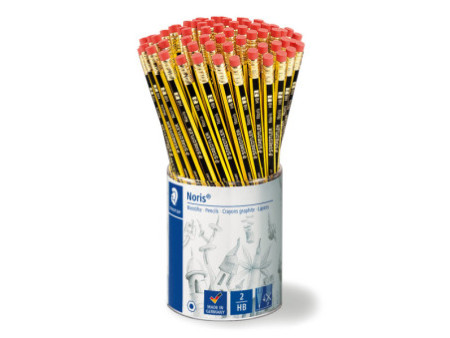 STAEDTLER Crayon de papier Noris avec gomme, pot de 72