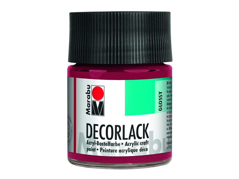 Marabu Vernis acrylique 'Decorlack', rouge carmin, 50 ml,