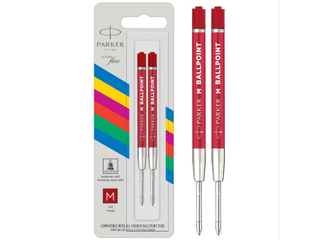 PARKER Recharge pour stylo à bille QUINKflow ECO, M, rouge