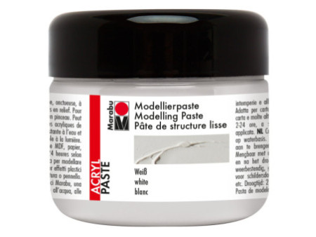 Marabu Pate de structure acrylique lisse, 225 ml, blanc,