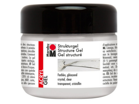 Marabu Gel structuré, 225 ml, brillant incolore,