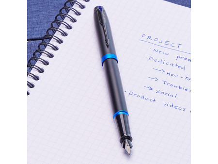 PARKER Stylo à bille IM Vibrant Rings, noir / bleu