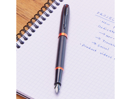 PARKER Stylo à bille IM Vibrant Rings, noir / orange