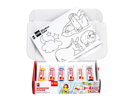Marabu KiDS Window Color 'Christmas', kit, 6 x 25 ml