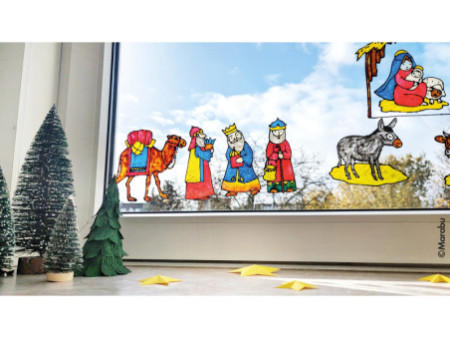 Marabu KiDS Window Color 'Christmas', kit, 6 x 25 ml