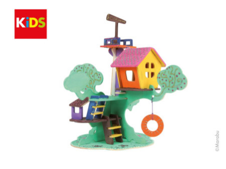 Marabu KiDS Puzzle 3D 'Cabane dans l'arbre', 37 pièces