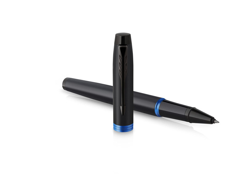 PARKER Stylo roller IM Vibrant Rings, noir / bleu