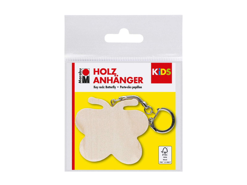 Marabu KiDS Porte-clé 'Papillon', en bois