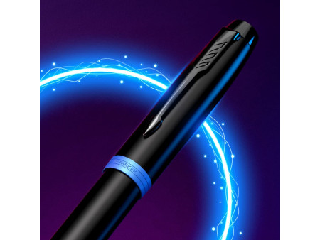 PARKER Stylo roller IM Vibrant Rings, noir / bleu