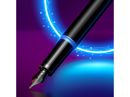 PARKER Stylo roller IM Vibrant Rings, noir / bleu