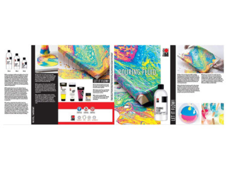 Marabu Pouring Fluid Médium acrylique, 500 ml