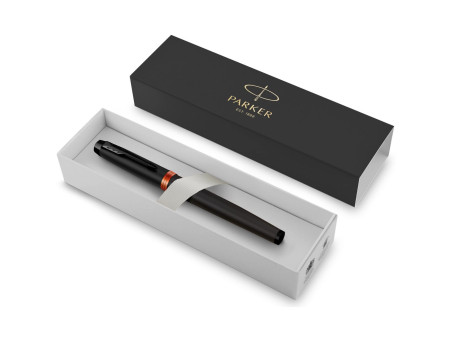 PARKER Stylo roller IM Vibrant Rings, noir / orange