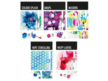 Marabu Encre permanente Alcohol Ink, set fluo 'NEON'
