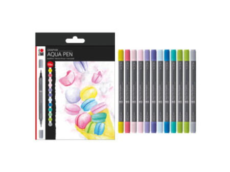 Marabu Feutre aquarellable Pen Graphix ICE ICE BABY, étui