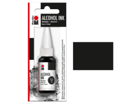 Marabu Encre permanente Alcohol Ink, 20 ml, noir