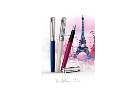WATERMAN Stylo à bille rétractable Allure Deluxe, Bleu C.T.