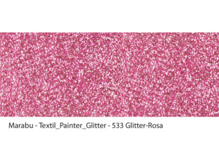Marabu Marqueur pour tissu Textil Painter Glitter, rose