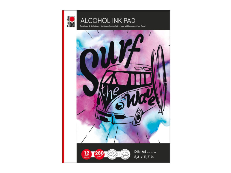 Marabu Bloc de papier spécial pour encre Alcohol Ink Pad
