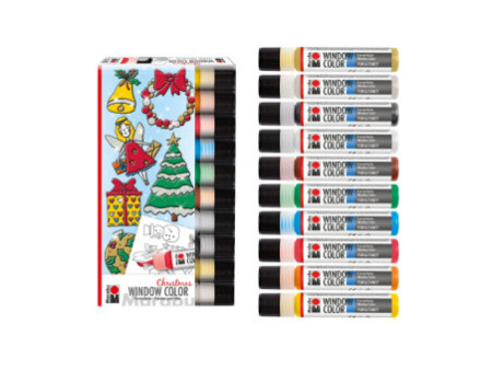 Marabu Set Window Color 'X-Mas', 10 x 25 ml
