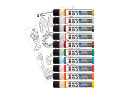Marabu Set Window Color 'X-Mas', 10 x 25 ml