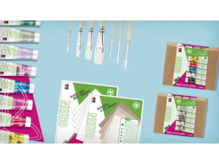 Marabu Green Bloc de papier Nature Mix, A4, blanc