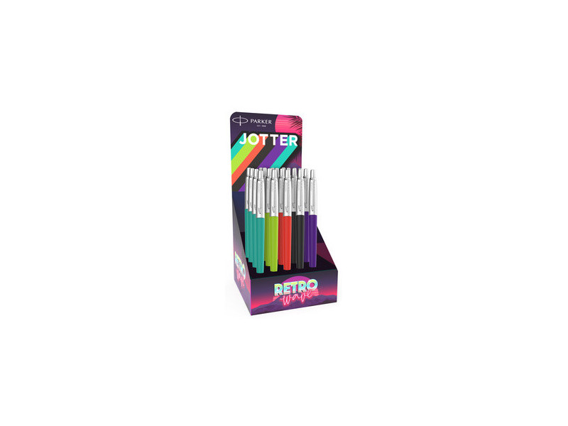 PARKER Stylo à bille JOTTER RETRO WAVE, présentoir de 20