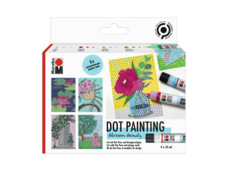 Marabu Set de peinture point à point Dot Pen 'Blossom Beauty