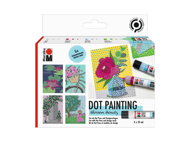 Marabu Set de peinture point à point Dot Pen 'Blossom Beauty
