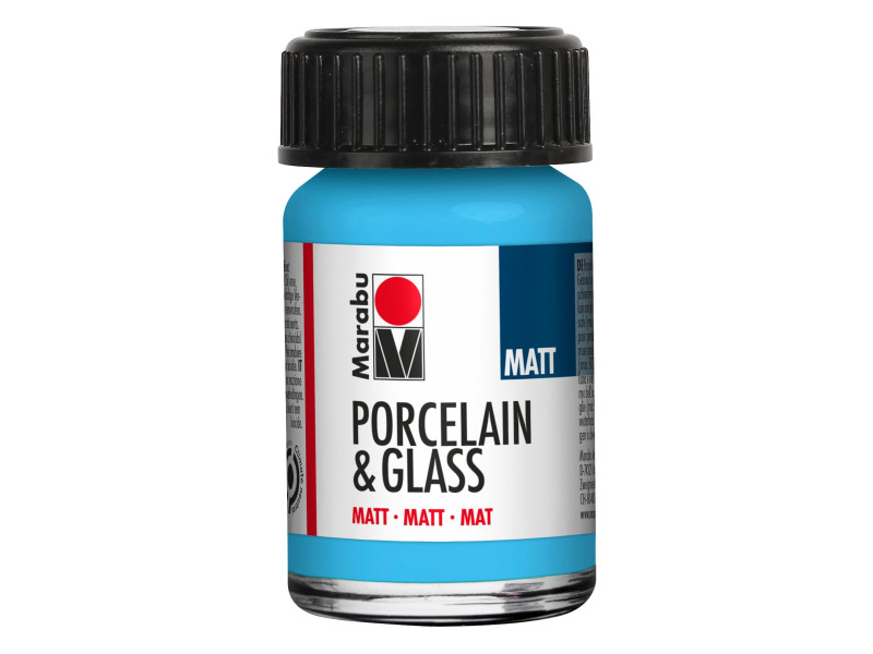 Marabu Peinture 'Porcelain & Glass', mat, 15 ml, bleu clair