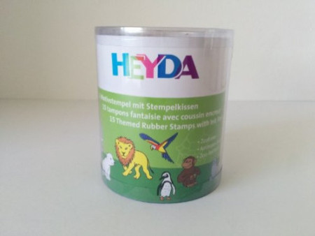 HEYDA Kit de tampons à motifs 'aminaux de zoo', en boite