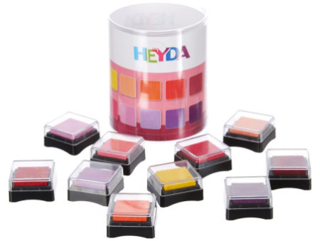 HEYDA Set de tampons encreurs 'Sunrise', boîte transparente