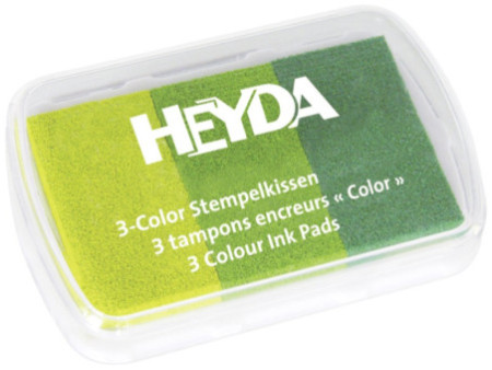 HEYDA Tampons encreurs '3-Color' assortiment de vert